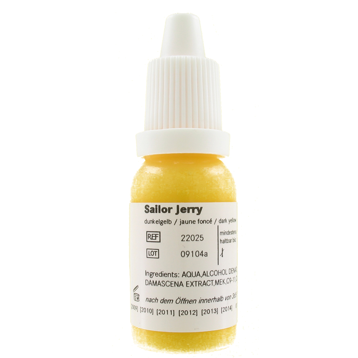 Sailor Jerry dunkelgelb 10 ml, traditionelle Tätowierfarbe