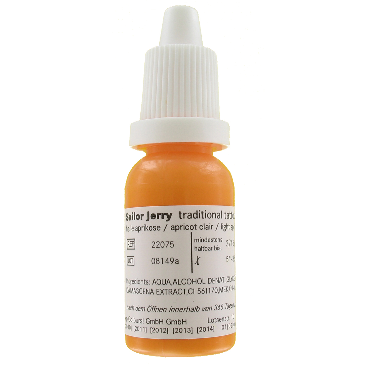 Sailor Jerry helle Aprikose 10 ml, traditionelle Tätowierfarbe